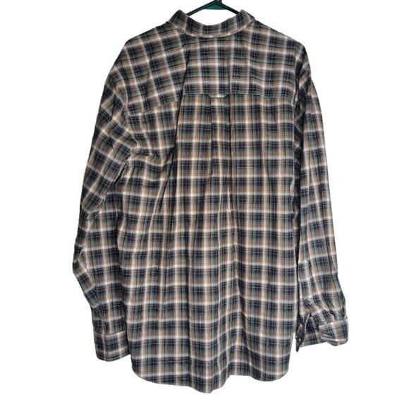 Gander Mountain Wrinkle Resistant Plaid Shirt Button Down Pocket Mens Large - Picture 7 of 7